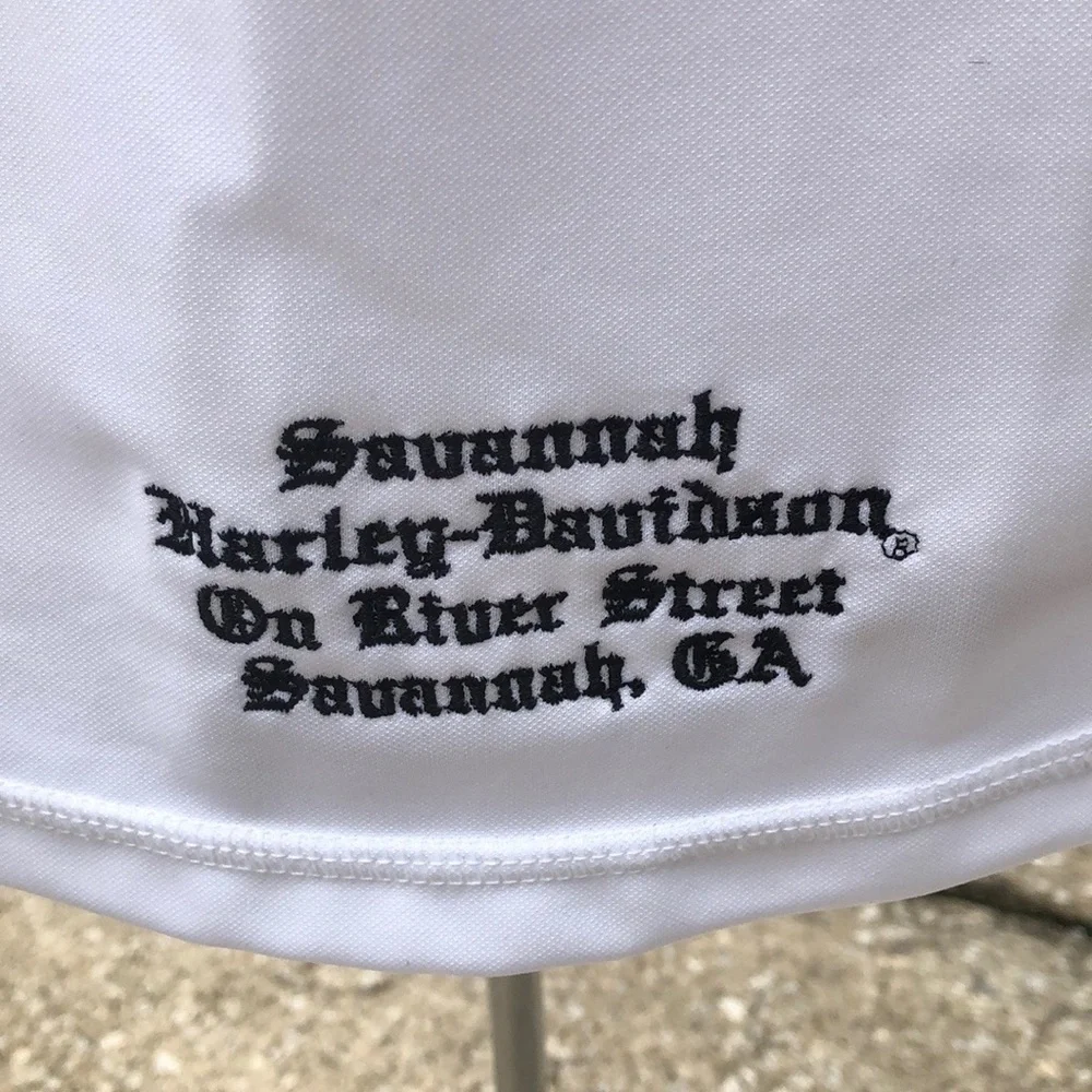 WOMENS White Harley Davidson shirt Savannah Georgia size small - Picture 8 of 9